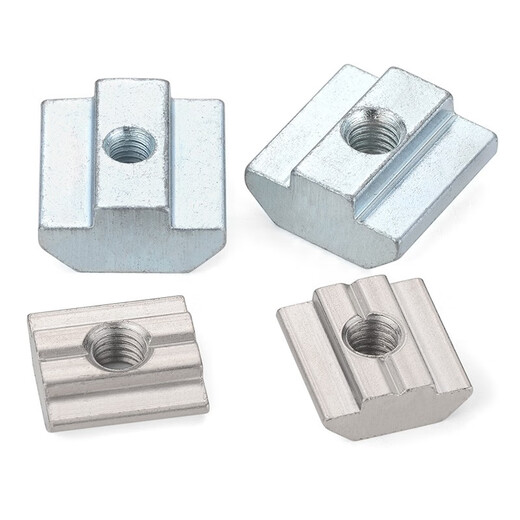 JINGGONG European standard aluminum profile slider nut t-shaped slider square nut t-shaped 20 30 40 45 type M3M4M5M6M8L 20 type-M5 (blue zinc/50 pieces)