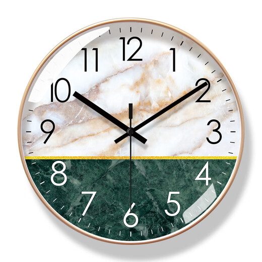 Horloge mural salon 2004 Nouvelle wave radio watch easy prable texture wall horloge horloge mode art horloge ultra silent - Blue Core Clock 679-g Black Frame 14 pouces