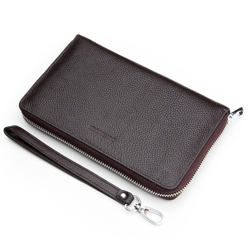 Oufan Kati Large Capacity Card Holder Men's Genuine Leather Card Holder Women's Business Card Holder Bank Card Card Holder Multi-Card Slot Storage Bag Document Bag Black
