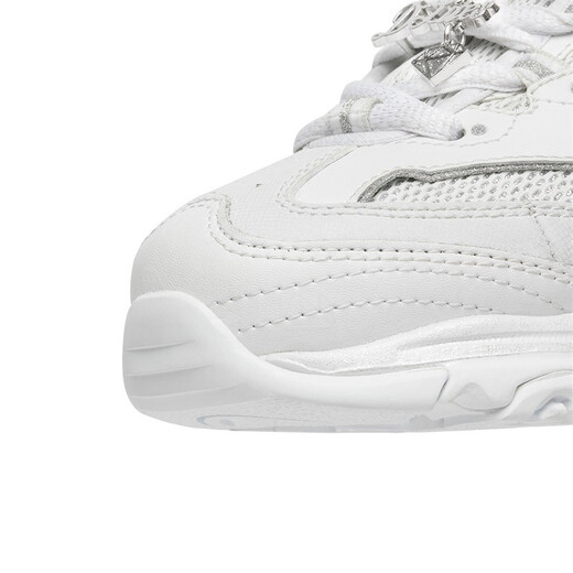 SKECHERS斯凯奇十周年钻石纪念版熊猫鞋缓震运动休闲鞋 增高透气老爹鞋女 12241/WSL 钻石款-白色/银色 39