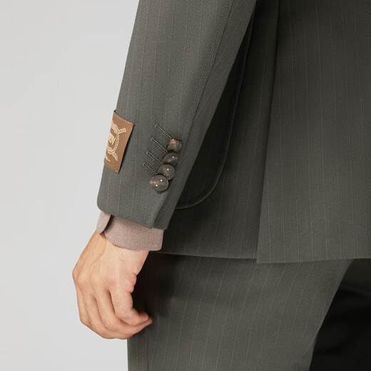 VICUTU Men's Suit Tops Autumn Shopping Mall Same Style Business Casual Versatile Suit Jacket 175B Suit or 96 Pants 24 (Green Brown Top)