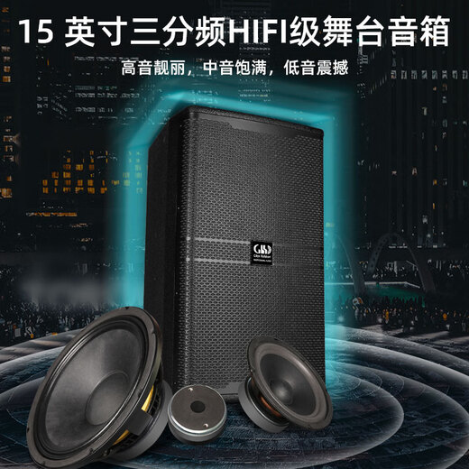 
Glenston professional 15-inch 12-inch three-minute speaker high-middle bass 220 magnetic speaker passive hifi fever-grade heavy bass home theater ktv home conference wedding audio K-1238 (12-inch three-minute high-end version)/right