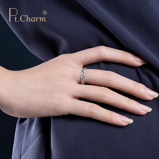 Pt.Charm platinum live ring for women PT950 platinum ring couple ring wedding ring Valentine's Day gift Women's ring can be customized if it is not in stock 3.5g as an example