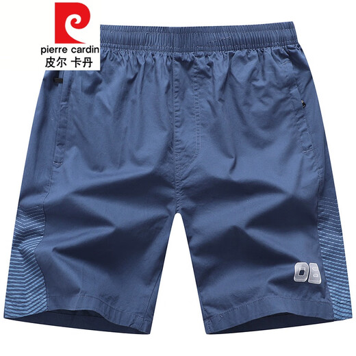 Pier Cardin Brand High-General Suites pantalones cortos para hombres de verano Pantalones cortos de cinco puntos para hombres de algodón de mediana edad de mediana edad Pantalones de playa de deportes delgados de algodón de mediana edad.