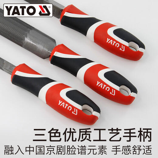 易尔拓（YATO） 钳工锉刀金属挫刀矬子打磨工具木工搓刀中齿三角半圆三棱钢锉 中齿三角锉8