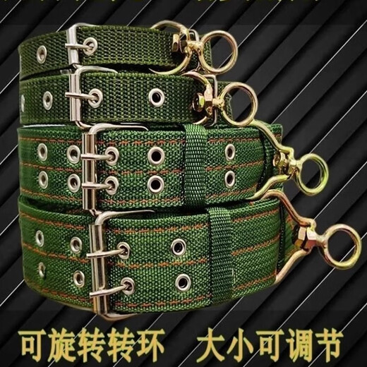 Yile Pet Medium and Large Dog Dog Collar Dog Chain Pet Supplies Dog Collar Collar Collar Medium-sized Dog Golden Retriever Collar Chain 4cm 65cm Double Hole (40-70Jin Jin is equal to 0.5kg)