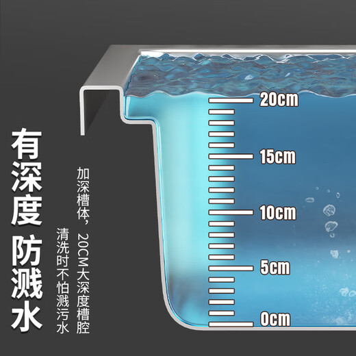 Jie Yintong household kitchen sink 304 stainless steel sink with bracket integrated commercial sink large single-slot wash basin thickened length 53 width 40 height 75 (no faucet)
