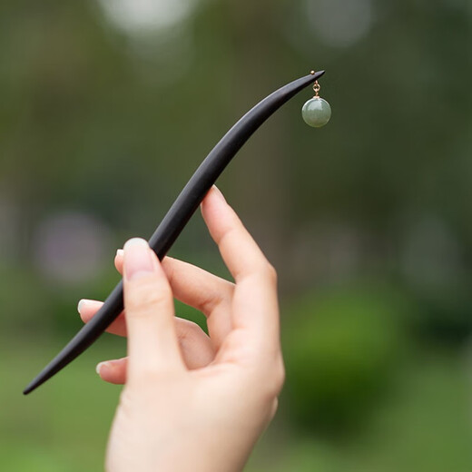 Kamalun (KAMALUN) sandalwood hairpin, ancient style hairpin, Chinese style cheongsam, Hetian jade hairpin, Hanfu headwear, birthday gift for girlfriend, Cuilan hairpin + brand gift box, no engraving