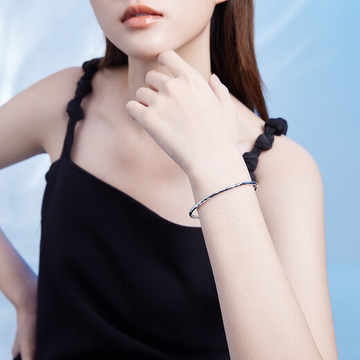 Saturday Fortune (ZLF) Platinum Bracelet Women's PT950 White Gold Versatile Sparkling Geometric Faceted Bracelet T 8.92g56mm