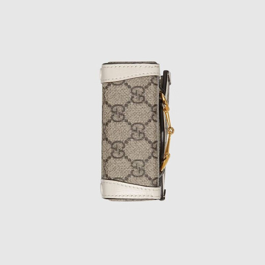 GUCCI【买手代购】GUCCI古驰女包Gucci 马衔扣1955系列迷你手袋男包 乌木色白色边625615 92TCG 9761