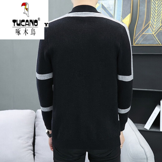 啄木鸟（TUCANO）针织开衫男士棒球服春秋秋季休闲毛衣外套男潮流毛线衣 MK26灰色 165/M