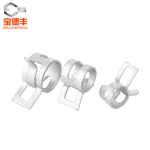 Baode Fengda Cro Elastic Clamp Stahlgürtel Hoop Federstahl Klemme Wasserrohröl Hoop 65 Manganstahl Klemme Q673 Rohrklemme M6.5x6x0.6 [50 Stück]