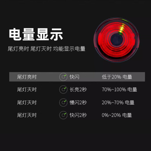 塔斯队长（TOSUOD）自行车尾灯智能感应刹车灯骑行装备山地车公路车充电警示夜骑尾灯 CNC合金【坐杆款】升级灵敏