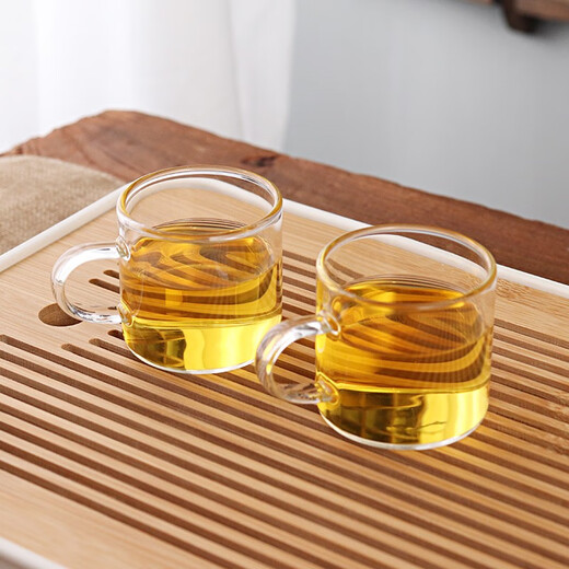 Daixi glass tea set household heat-resistant complete Kung Fu tea set teacup teapot fair cup tea drain set Bajun pot nine-piece set 450ML teapot