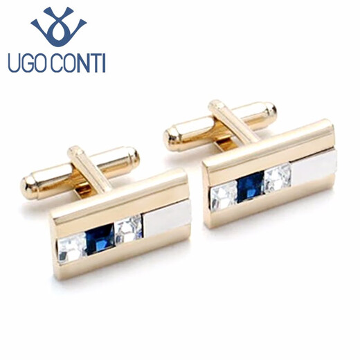 UGO CONTI original cufflinks for men 14K rose gold French shirt cuff button business sleeve nail custom lettering birthday gift gift box gold cufflinks

