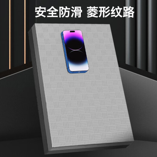 健腹轮跪垫加厚健身卧推垫腹肌轮瑜伽垫子核心训练平板支撑垫 黑黄双色 长宽厚50*20*2.5CM