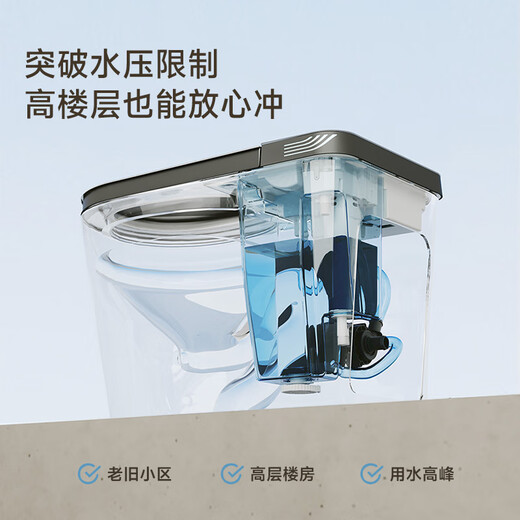 VEIL KAM 831 Pas d'hydropresure Limite Smart Toilet Machine tout-en-Un Toilettes entièrement automatiques Multi-fonctions Flush Toiletage des ménages [831DW] VOICE CONTRÔLE Intelligent Bouclier de mousse à feuilles éclaboussure Distance de stand personnalisée (350 mm)