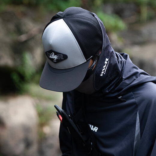 RVVR 24 New Number One Player Net Cap Outdoor Luya Fishing Sunscreen Peaked Cap Lightweight, Comfortable, Breathable and Quick-drying Mountain Gray