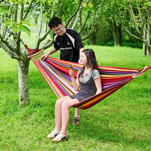 
WhitePeak Hammock Outdoor Swing Adults Outdoor Picnic Beach Indoor Anti-roll Dormitory Children's Chair and Basket Removable Washable