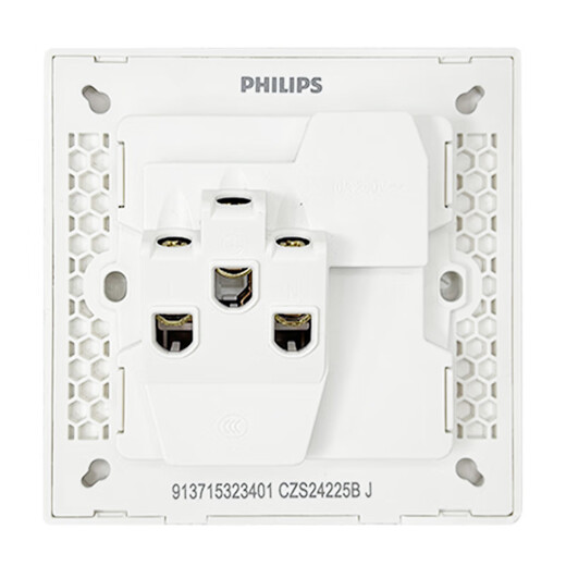 
Philips (PHILIPS) switch socket panel matte 86 type oblique 5 five-hole ultra-thin socket household concealed electrical electrical material S40 socket slant five-hole (10A) single