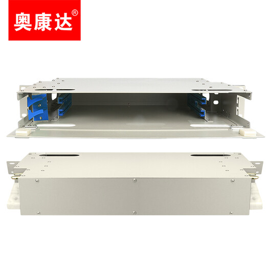 Okonda Telecom-grade SC FC LC ODF fiber optical distribution frame Single-mode thickened pull-out rack type fusion fiber disk terminal box fusion disc fiber flange 12155A 24 core 24-port ODF fiber optical distribution frame empty frame