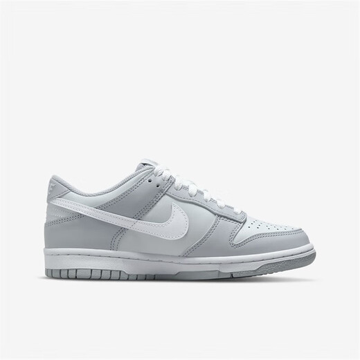Nike (Nike) Dunk Low Gs Low Top Grey White Retro Retro Retro Anti-Slip Us qui résistait à l'usure DH9765 DH9765-001 37.5