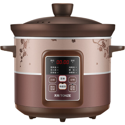 Tianji electric stew pot, purple clay pot, porridge pot, soup pot, stew pot, baby food porridge pot, purple clay electric stew pot, scheduled time stew pot, purple clay electric stew pot 4L