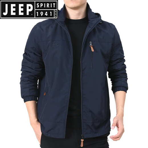 Jeep Spirit Charge Top Veste Men Spring and Automn Men Outdoor American WindproofProofing Windbreaker Men Men Men Automne Sports Clip noir 9898 Plus Velvet Model M M