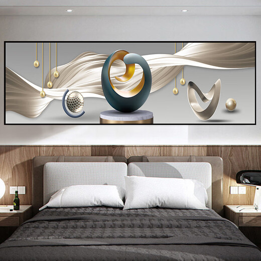 Dincmei Dingchuangmei bedroom bedside decoration painting stickers self-adhesive living room room master bedroom hotel guest house background wall mural stickers 01. Meditation width 180cm-height 60cm (recommended 1.8m bed) with adhesive on the back (high-definition waterproof, peel and stick)