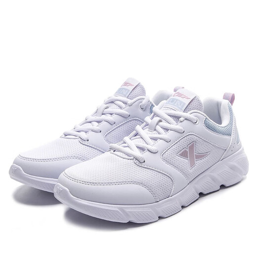 
Xtep women's shoes for summer shock-absorbing and wear-resistant running shoes simple and versatile casual shoes student light breathable sports shoes for women mesh-7001 white 37