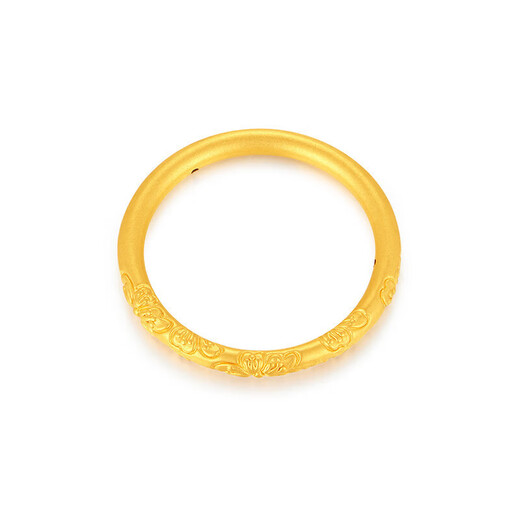 Pupan Lao Phoenix Gold Store Gold Sakura 999 Gold Ring Bauhinia Ring Women's Ancient Relief Ring Ring 520 Cherry Blossom Ring No. 15 Lao Fengxiang's Same Style 1.23g Lao Fengxiang's Same Style