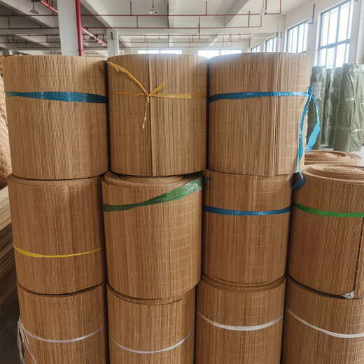 Decoration of bamboo mat ceiling wall decoration project for wooden houses, homestays, restaurants, tea room, carbonized retro anticorrosion materials 004 A bamboo yellow layer carbonized whole roll printing painting