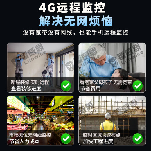 镭威视监控器360度无死角带夜视摄像头吸顶吊装家用无线云台旋转半球高清室内入户门口楼道商用公司店铺 【4G至尊版】无需WIFI+送64G卡
