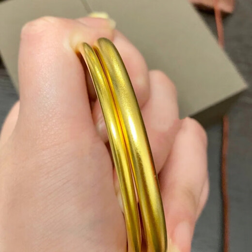 Liuwan au999 gold gold ancient gold inheritance bracelet gold-clad silver solid wedding jewelry that does not shed pigment ring bracelet 55# ring mouth