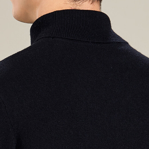 Antonio 100% sheep wool men's autumn and winter turtleneck pure wool bottoming sweater knitted sweater thick black versatile