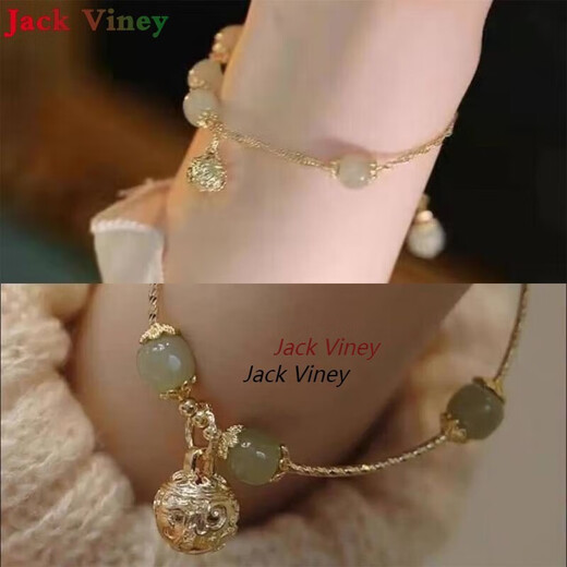 JACK VINEY四条装设计铃铛手镯手链高级感个性女汉服轻奢带铃铛的 M1396宫廷铃铛