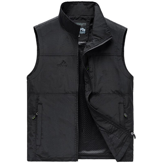 JP多口袋马甲男士休闲立领背心马夹速干9908 军绿色 M(适合110斤-125斤)