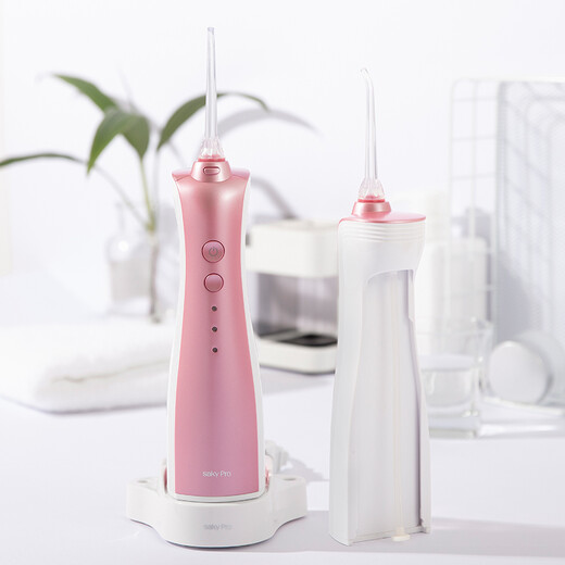 Saky Dental Irrigator/Water Flosser/Tooth Scrubber/Teeth Scaler Non-Electric Toothbrush Portable Design H1312 (Polar Black)