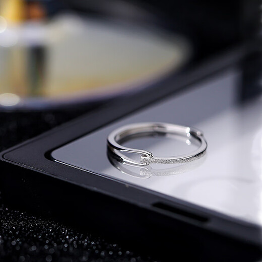 Su Shiliu 925 Silver Rupert's Tears Ring Women's Index Finger Niche Design Single Open Ring Birthday Gift for Girlfriend Rupert's Tears Ring (Female)