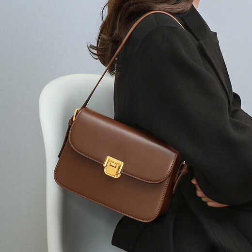 Viney Sattle Bag Cowhide Bag Damenbeutel Leichte Luxus-Achselhöhle Eins Schulter-Crossbody-Body-Geburtstagsgeschenk High-End-Gefühl für Freundin Frau