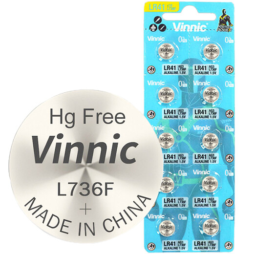 Songran Vinnic L736f LR41 Button Batterie AG3 LR736 392 Thermomètre Omron Thermomètre pour enfants LR41 / L736F 100 comprimés (1 boîte)