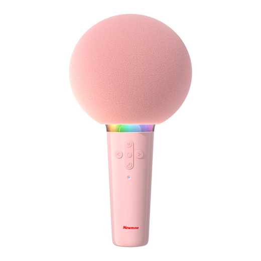 Newmine MC501 wireless microphone, karaoke microphone and audio integrated sound card, mobile phone Bluetooth karaoke artifact, Little Bee amplifier, pink