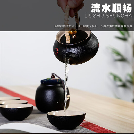 Heban Tea Set Complete Teapot Set Birthday Gift Men's Gift Customized Souvenir Business Souvenir Housewarming Gift Lift Pot Tea Set 1 Piece