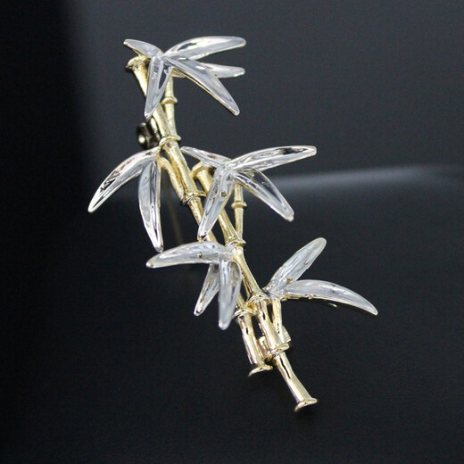 Xifei Men's Brooch Gentleman's Bamboo Corsage Pin Two-color Suit Overcoat Clothing Accessories Business Casual Accessories