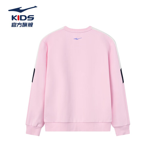 Hongxing Erke (ERKE) children's clothing, girls, middle and large children's tops, children's winter warm thickened sweatshirt lavender purple 160