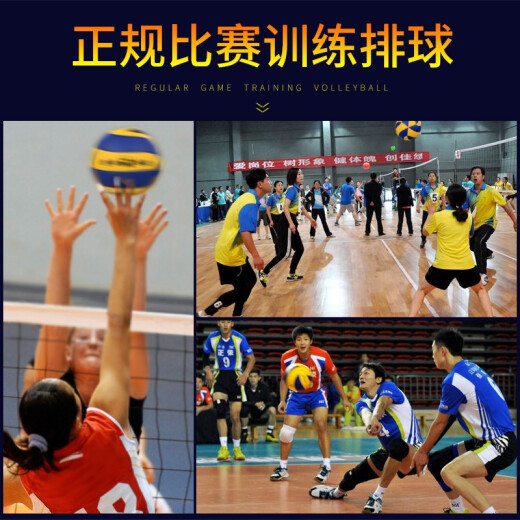 
Li Ning Volleyball Adult Professional Competition Level Special Ball Standard No. 5 Ball Student Professional Player Training Ball No. 5 Yellow/Green 719-2