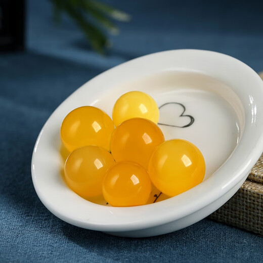 OUCERNY beeswax round beads old flower wax barrel beads oval old beeswax single beads natural beeswax tee accessories single diy A8357 (beeswax tee)