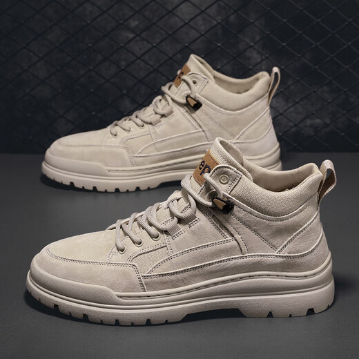 Jeep Jeep Shoes Men's Spring and Summer Martin Boots Mid-top Breathable Hiking Shoes Outdoor Desert Boots Casual Work Shoes