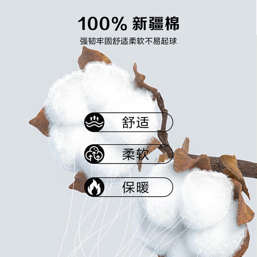 Yi Ershuang Autumn and Winter [Cotton Xinjiang de primera clase] 100% puro de algodón de algodón de algodón de medio alto juego de ropa interior térmica con ropa de otoño y pantalones de otoño