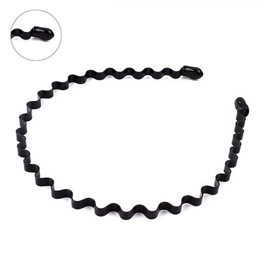 Onizi Men's Hairband Personalized Trendy Men's Back Hair Invisible Hairpin Hair Accessory Sports Face Wash Women's Headwear Pressed Hair Headband Headband 6mm Thickened Wavy Hairband